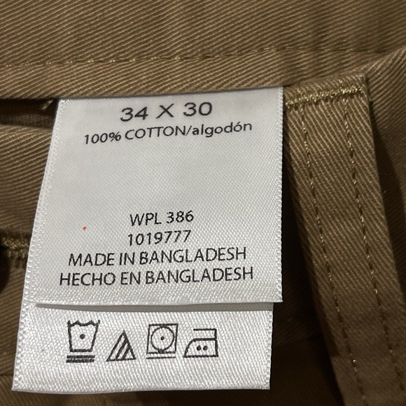 NWT Haggar Chino Pants H26 Cotton Brown Men's Size 34 X 30 - Picture 6 of 8